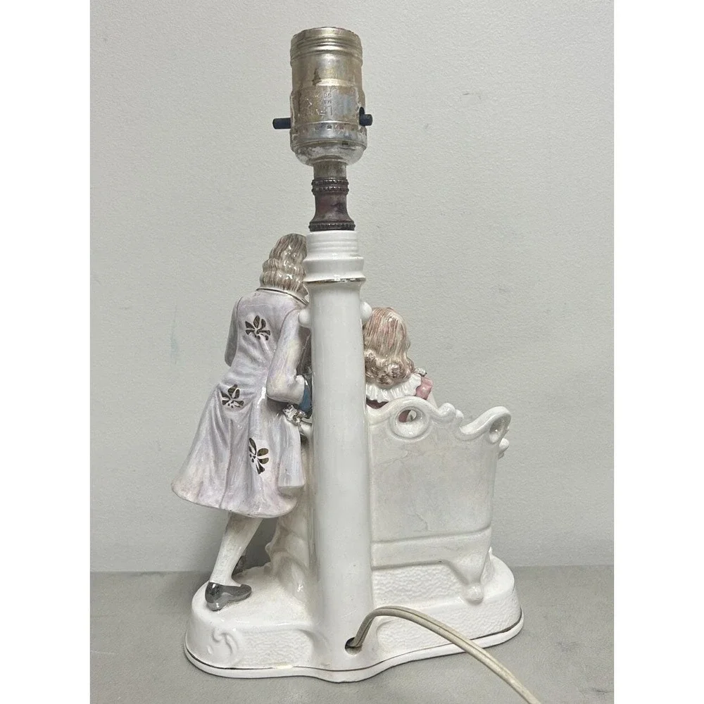 Rare Vintage Made in Japan Antique Porcelain Victorian Lamp Royal Rococco